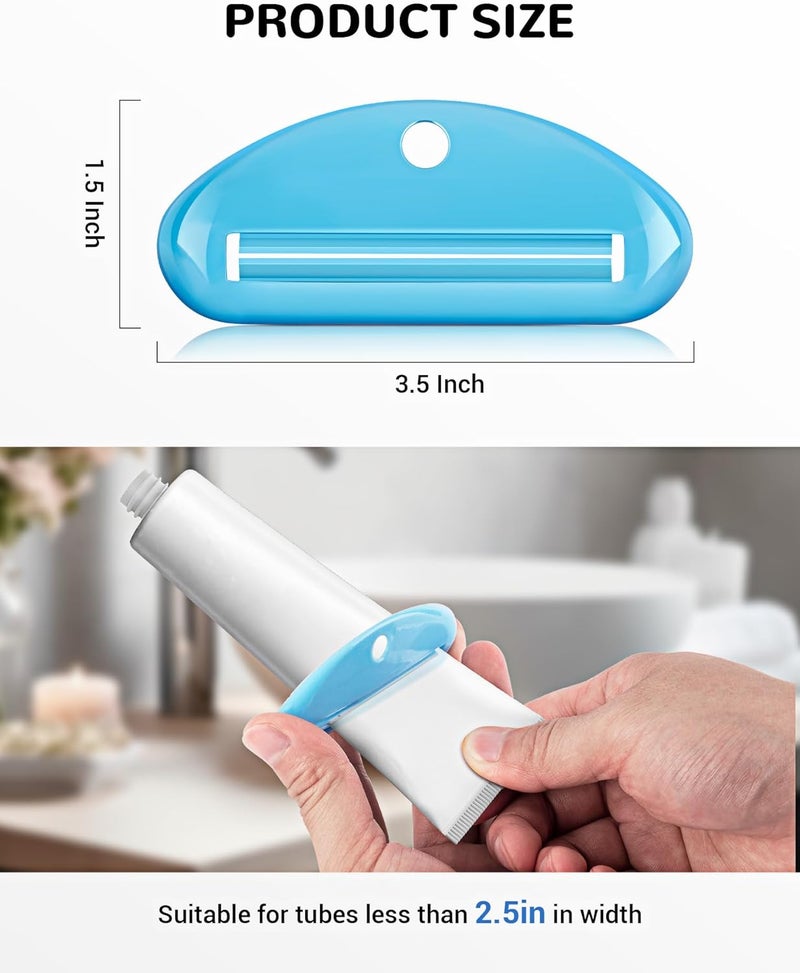 EVOULTES 4PCS Toothpaste Squeezer, Colorful Plastic Toothpaste Tube Squeezer Toothpaste Dispenser HangingTube Squeezer Tool, Toothpaste Clip for Bathroom, Suitable for Toothpaste, Cream, Cosmetics - Image 2